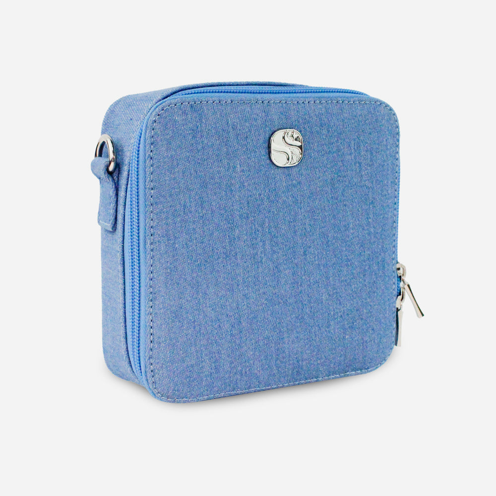 Bolso manos libres blue de textil para mujer - Azul