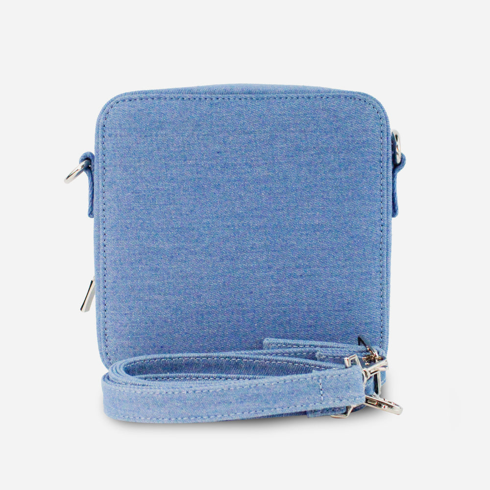 Bolso manos libres blue de textil para mujer - Azul