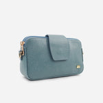 Bolso manos libres aurora de cuero para mujer - Azul