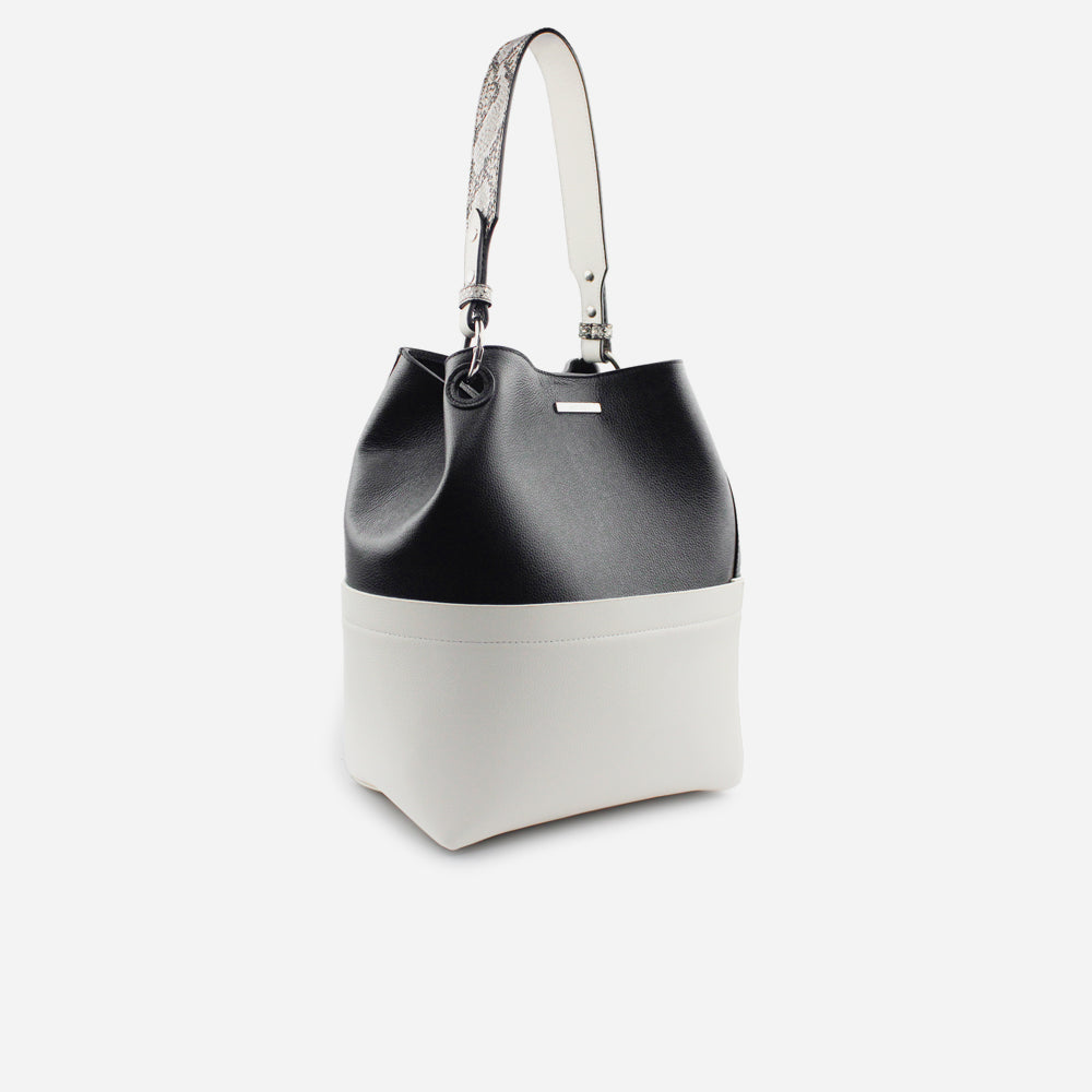 Cartera vivian de cuero para mujer - Negro