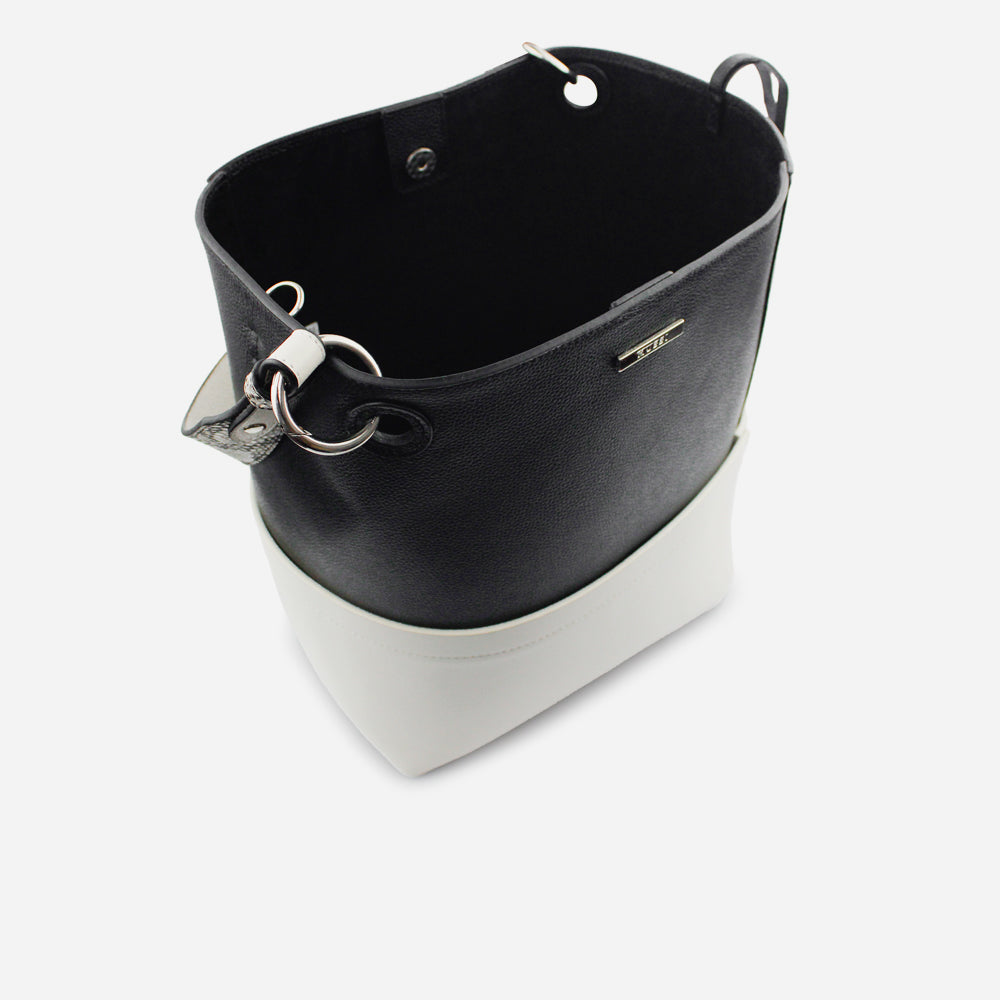 Cartera vivian de cuero para mujer - Negro