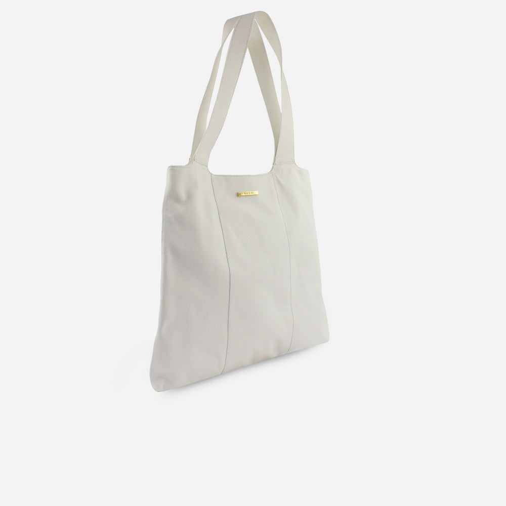 Cartera orlena de cuero para mujer - Hueso