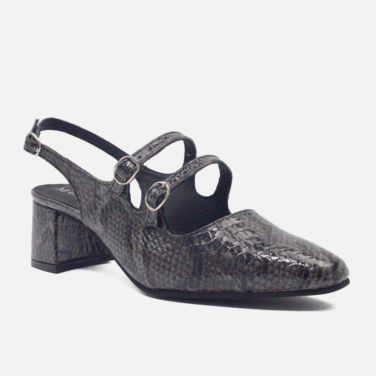 Tacones denim de sintético para mujer - Gris