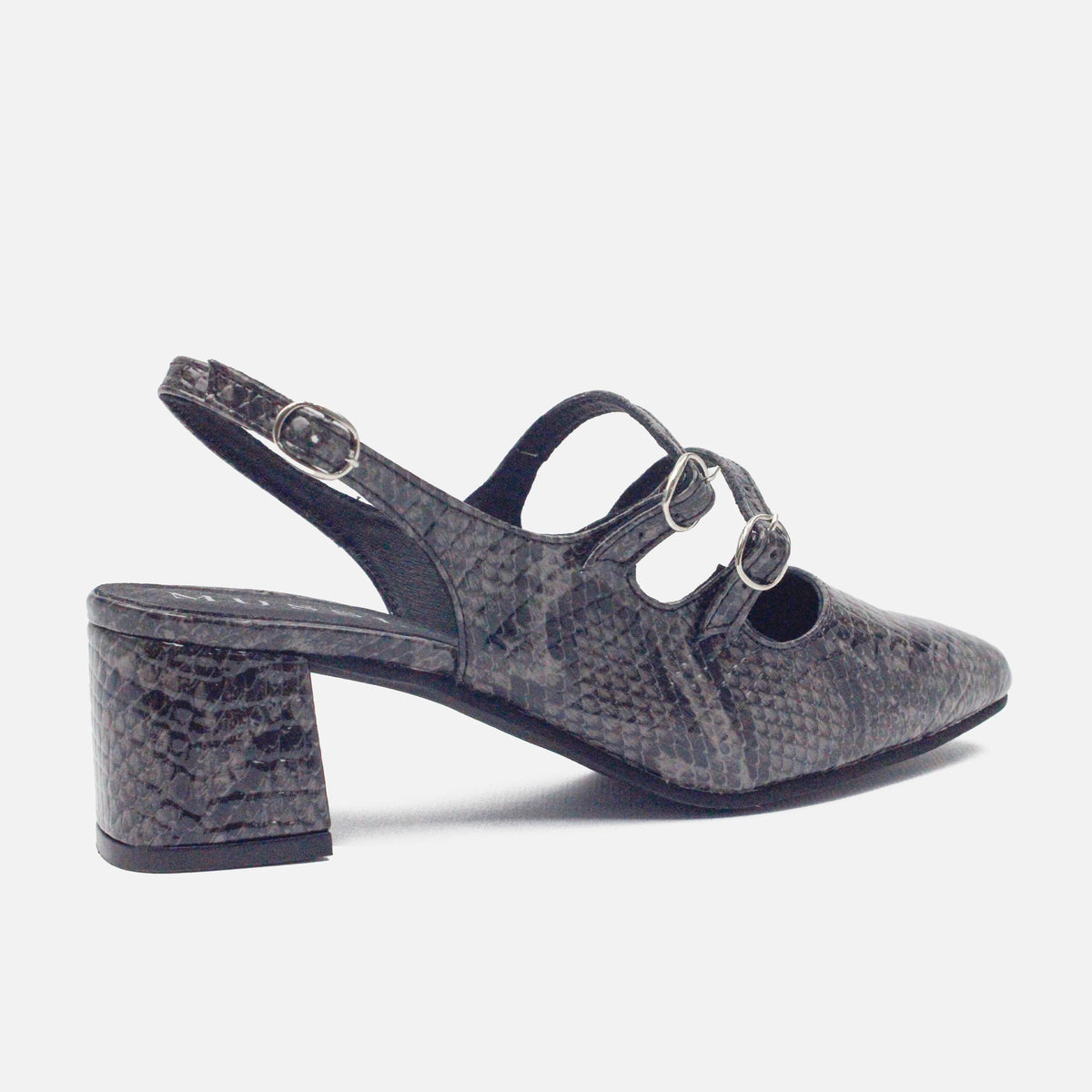Tacones denim de sintético para mujer - Gris