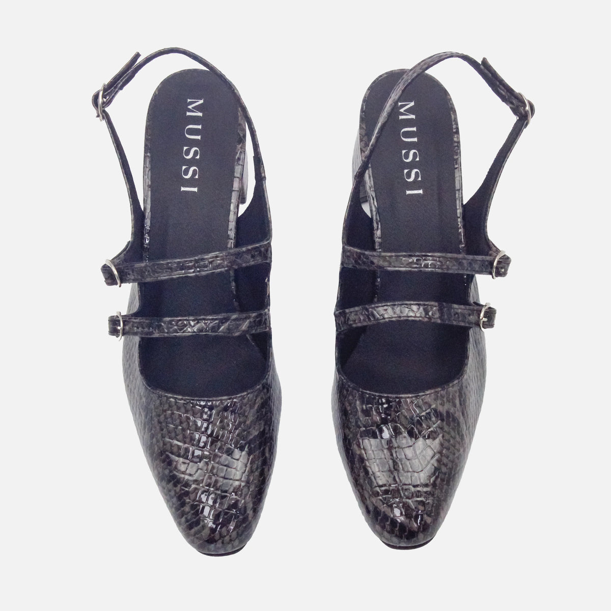 Tacones denim de sintético para mujer - Gris