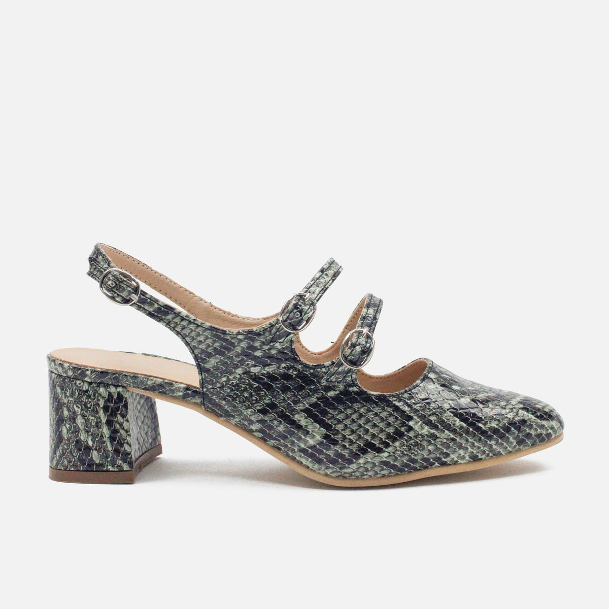 Tacones denim de sintético para mujer - Menta