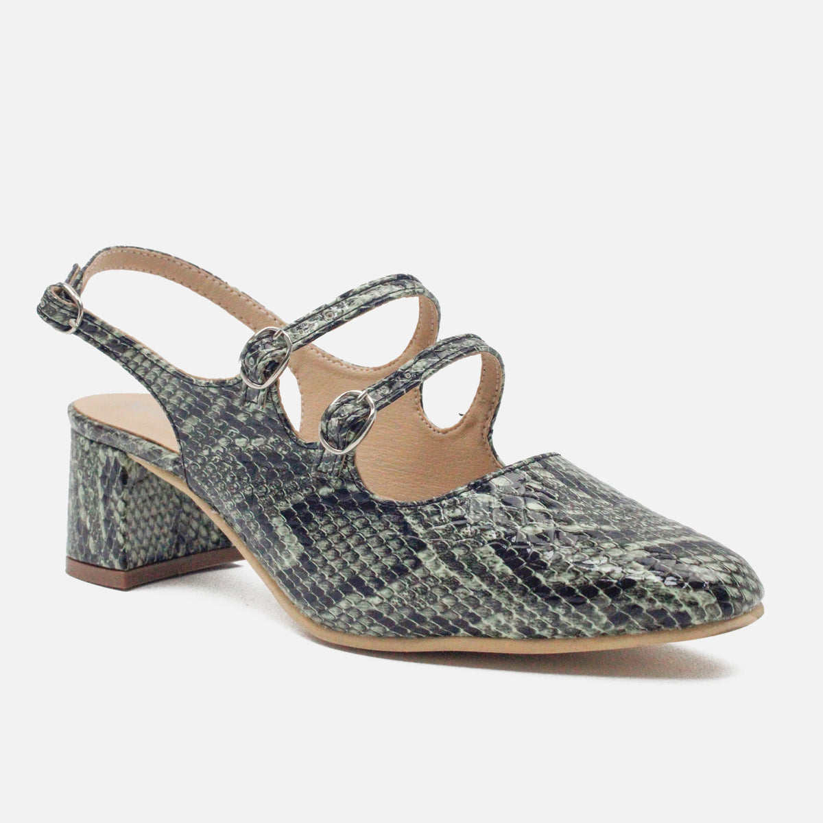 Tacones denim de sintético para mujer - Menta