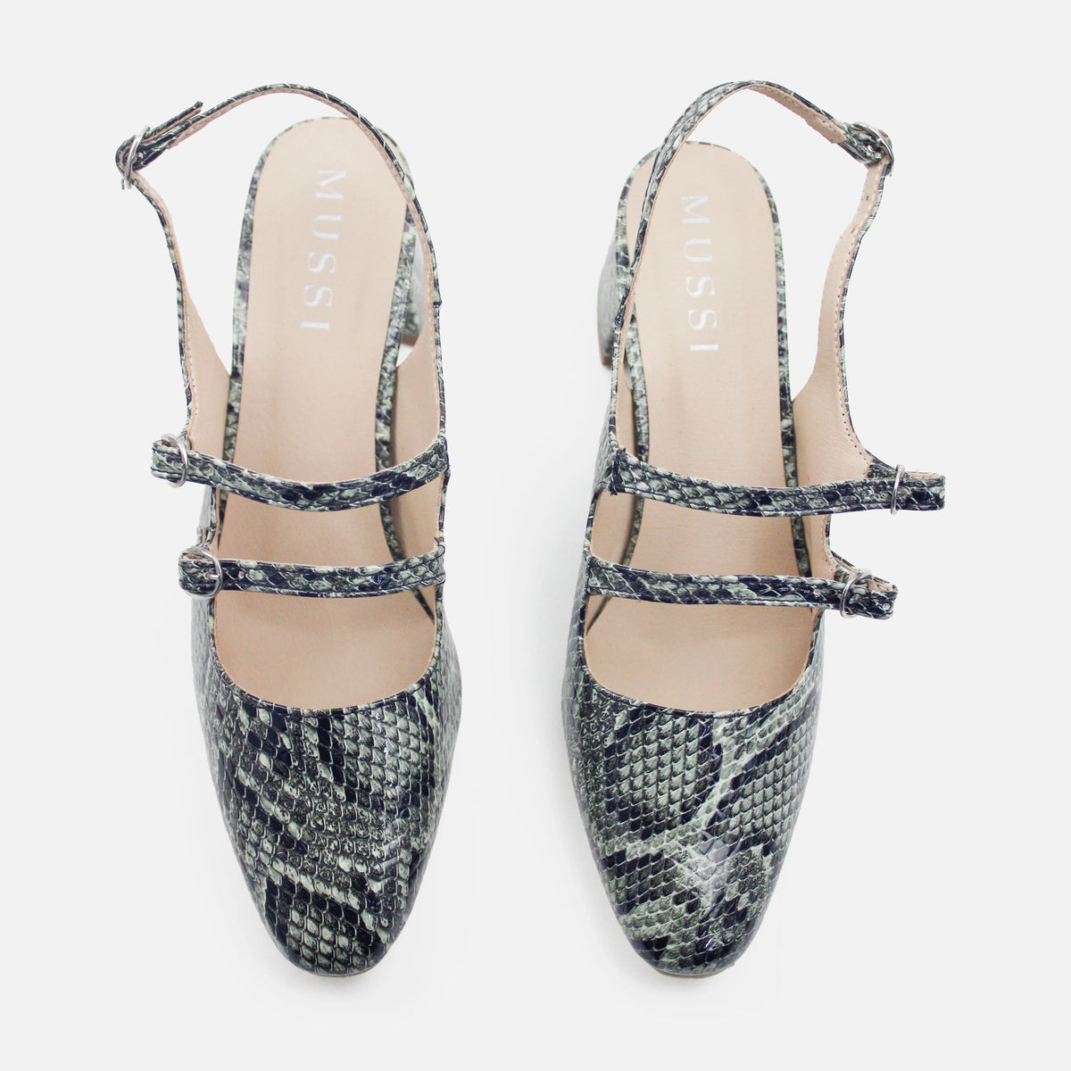 Tacones denim de sintético para mujer - Menta