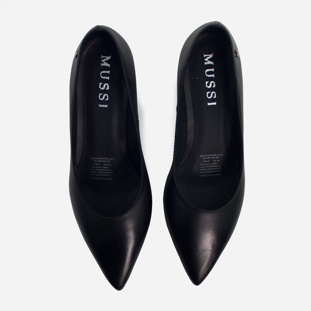 Tacones mérida de cuero para mujer - Negro