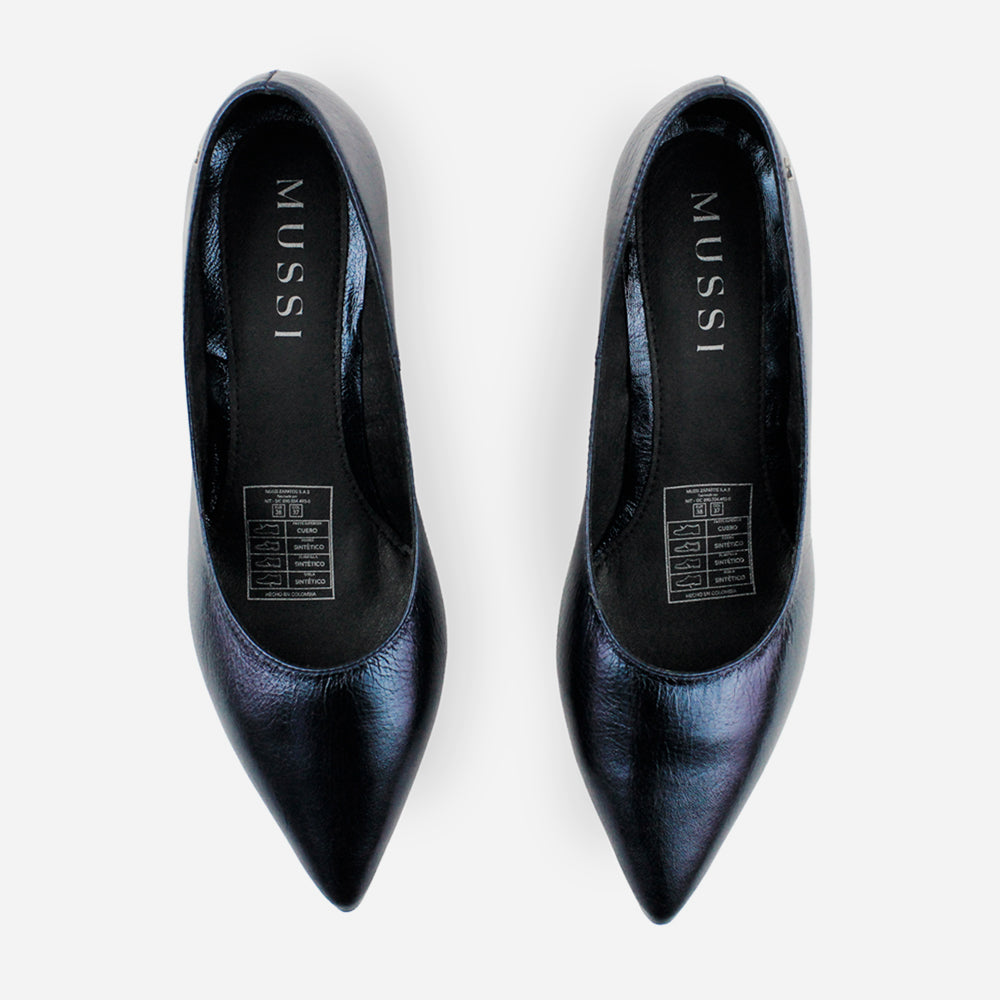 Tacones mérida de cuero para mujer - Azul