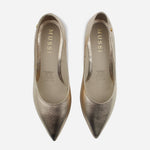 Tacones mérida de cuero para mujer - Oro