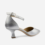 Tacones liam de cuero para mujer - Plata