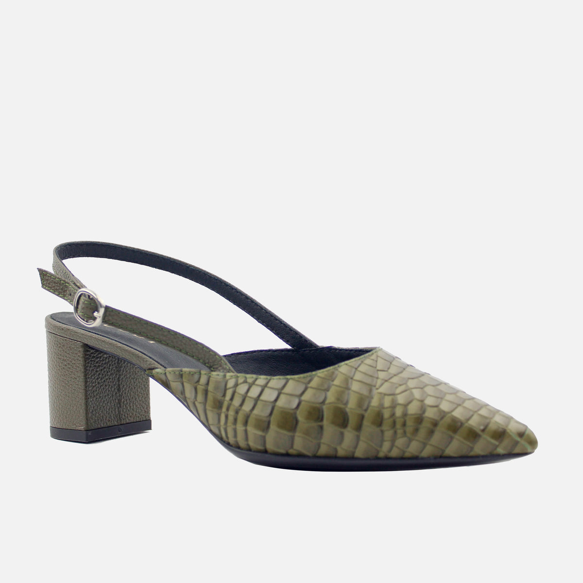 Tacones zahara de cuero para mujer - Verde
