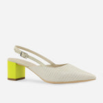 Tacones zahara de cuero para mujer - Hueso