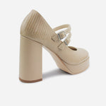 Tacones jude de cuero para mujer - Taupe