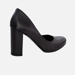 Tacones edurne de cuero para mujer - Negro