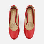 Tacones edurne de cuero para mujer - Rojo