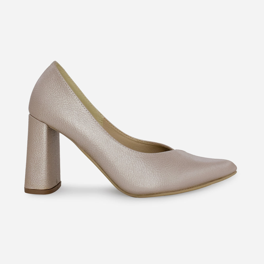 Tacones nayade de cuero para mujer - Cobre