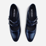 Tacones electric de cuero para mujer - Azul