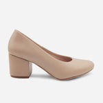 Tacones celeste de sintético para mujer - Nude