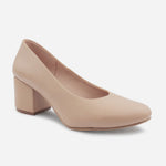 Tacones celeste de sintético para mujer - Nude