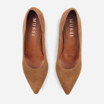 Tacones emilia de cuero para mujer - Miel