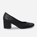 Tacones bianca de charol para mujer - Negro
