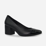 Tacones bianca de charol para mujer - Negro