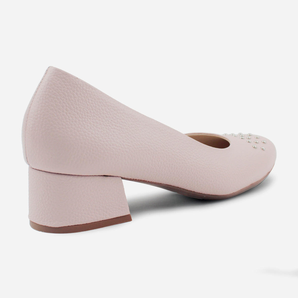 Tacones jane de cuero para mujer - Rosado