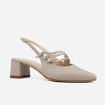 Tacones emily de cuero para mujer - Gris