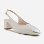 Tacones ayla de cuero para mujer - Hueso