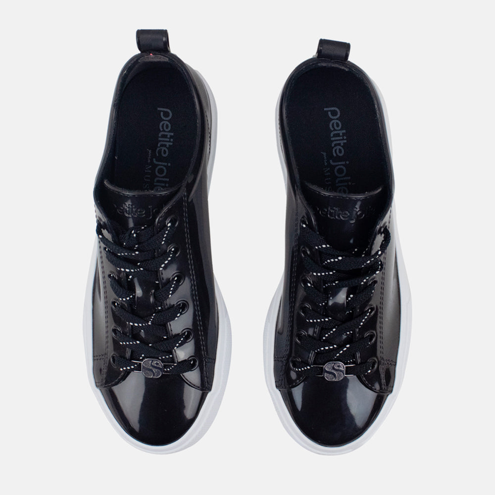 Tenis Sneakers nucifera de sintético para mujer - Negro