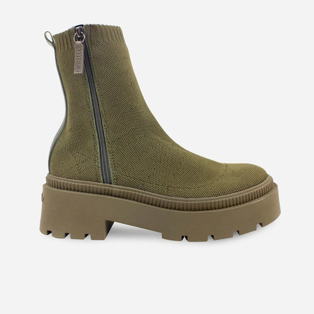 Botin tractorado dana de textil para mujer - Verde