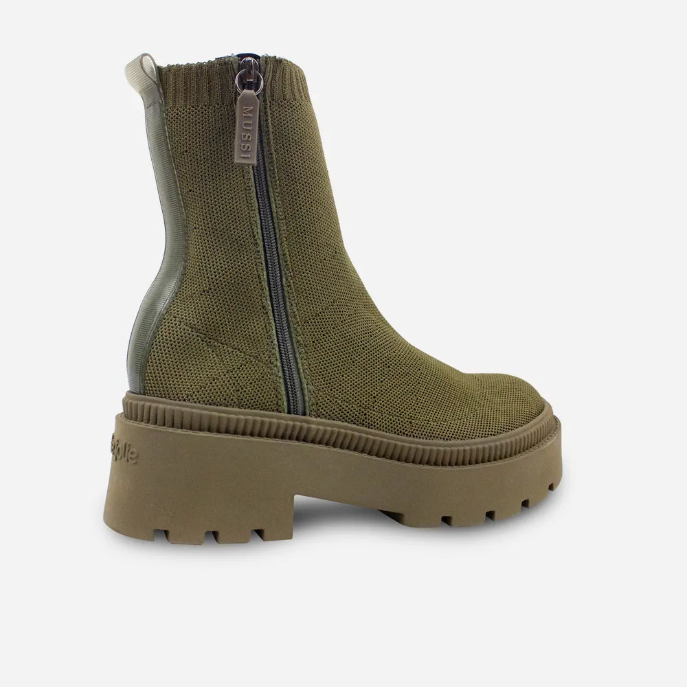Botin tractorado dana de textil para mujer - Verde