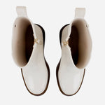 Botin tractorado fauna de sintético para mujer - Hueso