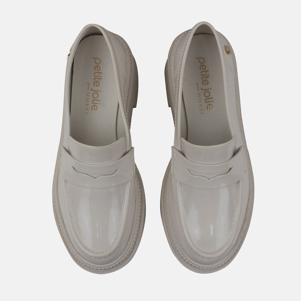 Mocasin tractorado cayena de sintético para mujer - Hueso
