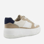 Tenis con plataforma danica de sintético para mujer - Beige