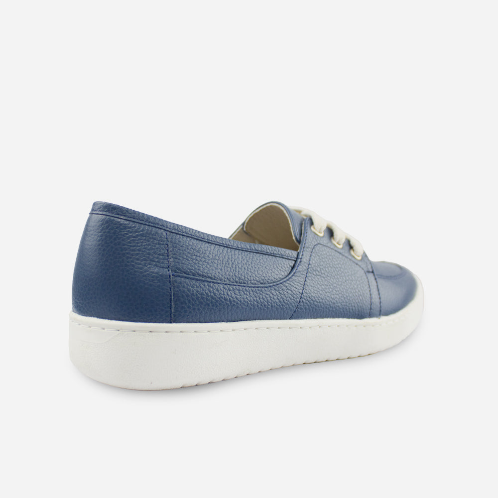 Tenis Sneakers ima de cuero para mujer - Azul