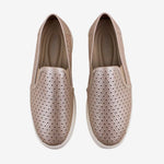 Tenis Sin Cordones odina de cuero para mujer - Oro