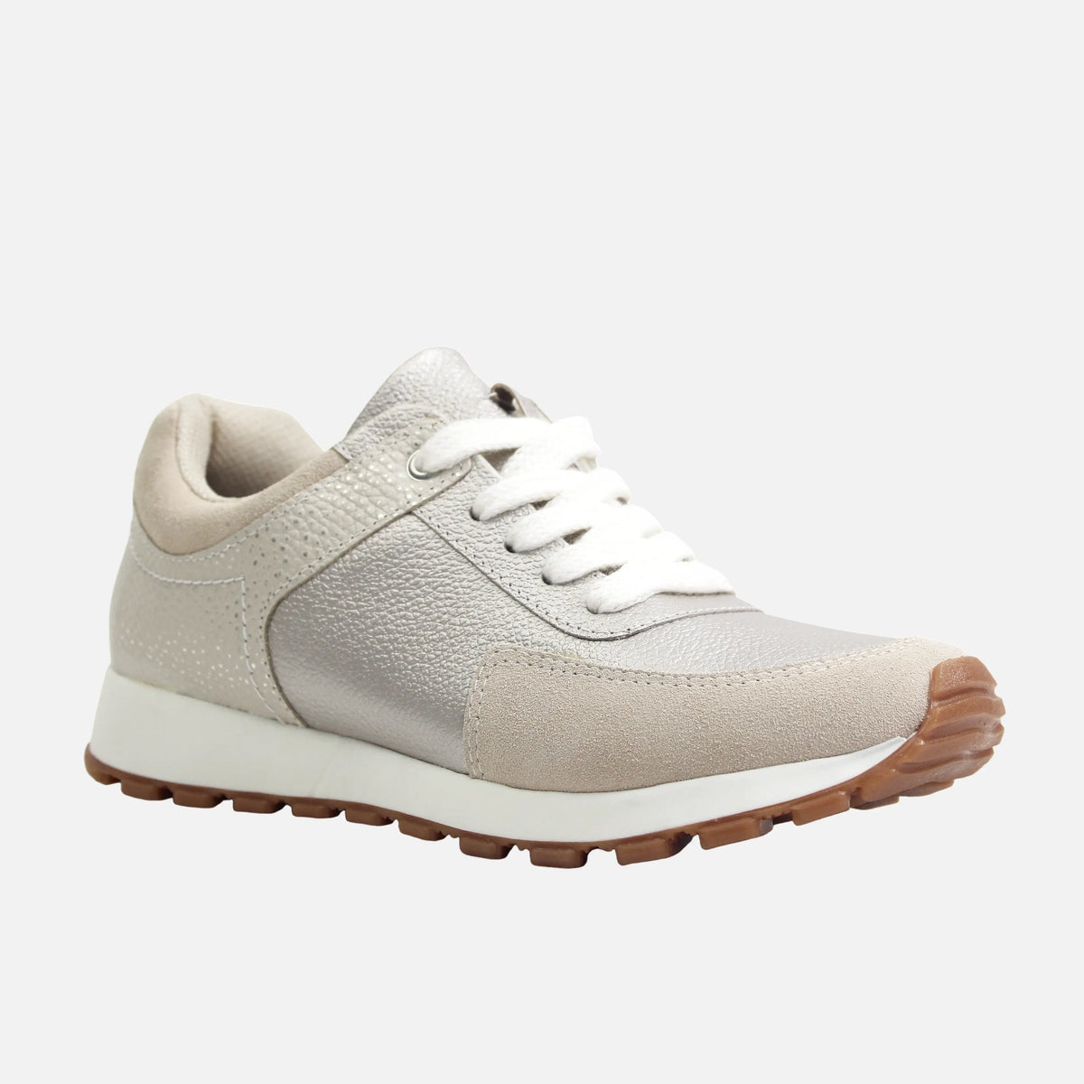 Tenis bromelias de cuero para mujer - Oro