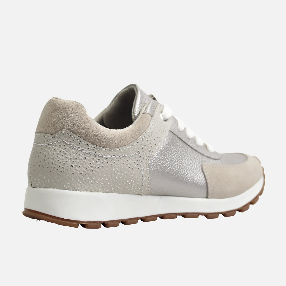 Tenis bromelias de cuero para mujer - Oro