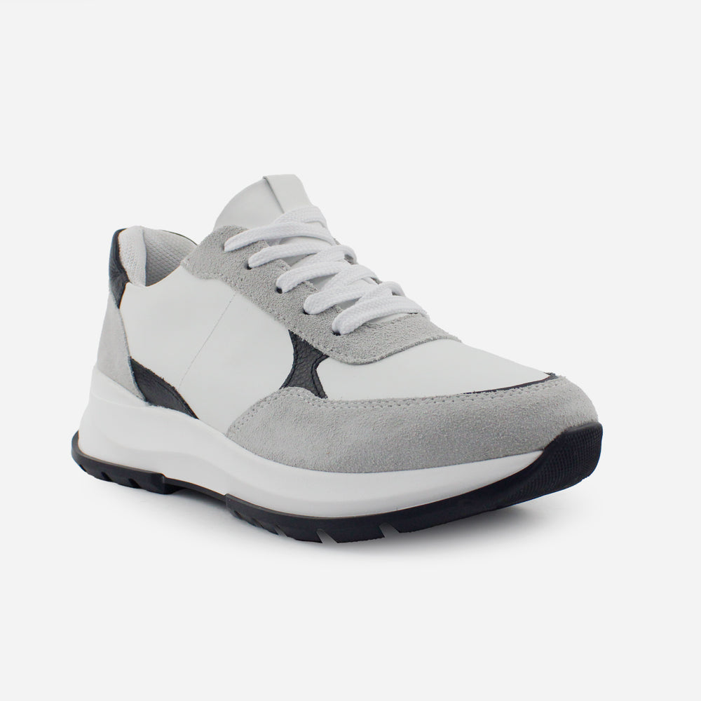 Tenis Sneakers kaira de cuero para mujer - Blanco