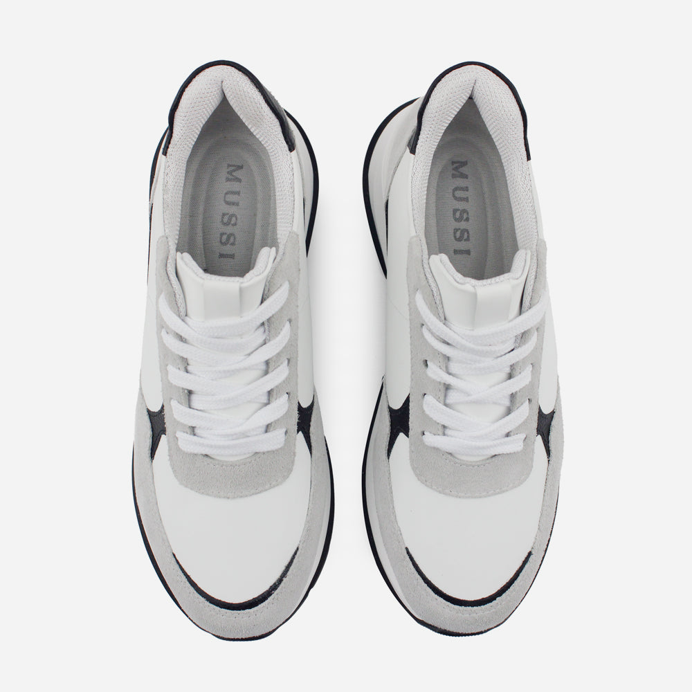 Tenis Sneakers kaira de cuero para mujer - Blanco