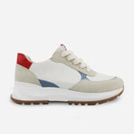 Tenis Sneakers kaira de cuero para mujer - Rojo