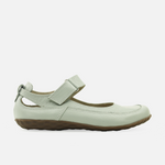 Baleta plana rielva de cuero para mujer - Menta