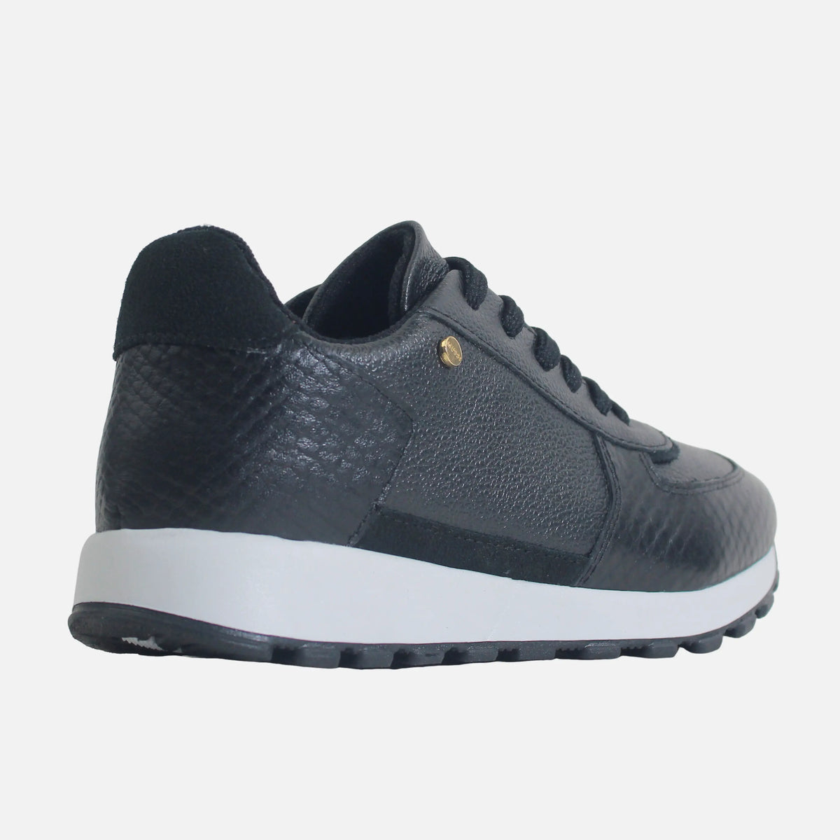 Tenis borba de cuero para mujer - Negro