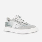Tenis Sneakers electric de cuero carnaza para mujer - Plata