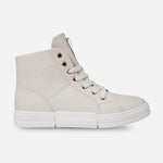 Botin deportivo ayla de cuero para mujer - Blanco