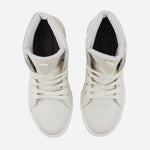 Botin deportivo ayla de cuero para mujer - Blanco