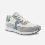 Tenis con plataforma cielo de cuero para mujer - Blanco